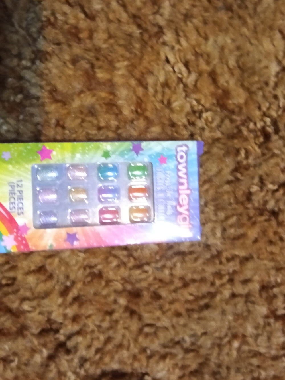 Townleyd Kids Rainbow Press-On Nails - Multicolor Set